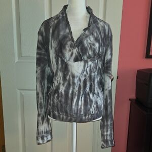 INC International Concepts Gray Tie-Dye Hoodie